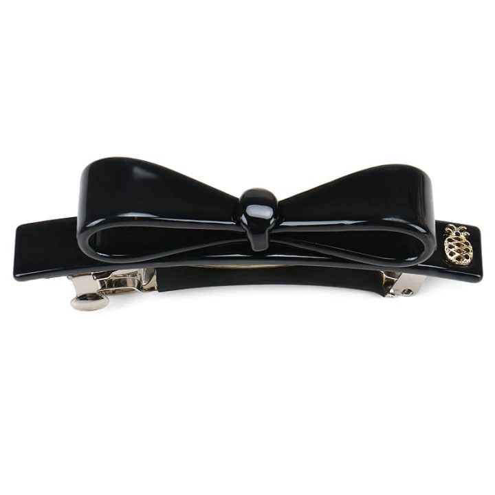 Ia Bon Bow Clip Glossy Black 1 st Ia Bon