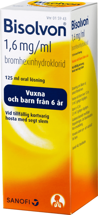 Bisolvon oral lösning 1,6 mg/ml 125 ml Bisolvon