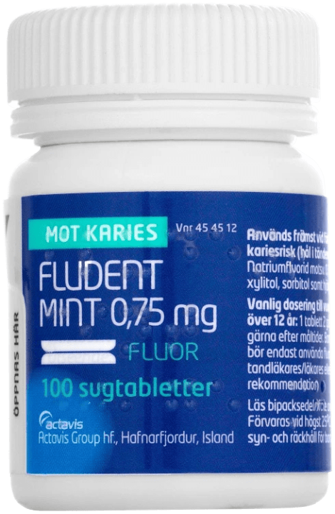 Fludent mint sugtablett 0,75 mg 100 st Fludent