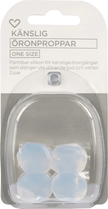 Hjärtats öronproppar silikon 2 par Hjärtats