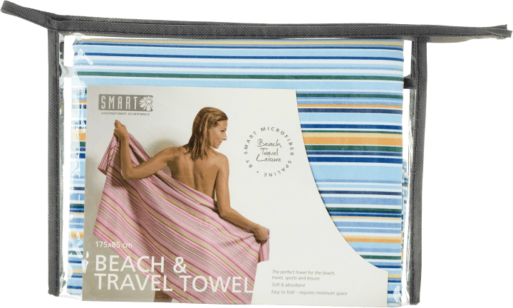 Smart Beach & Travel Towel Blue Stripe Smart