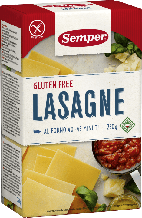 Semper glutenfri Lasagne 250 g Semper