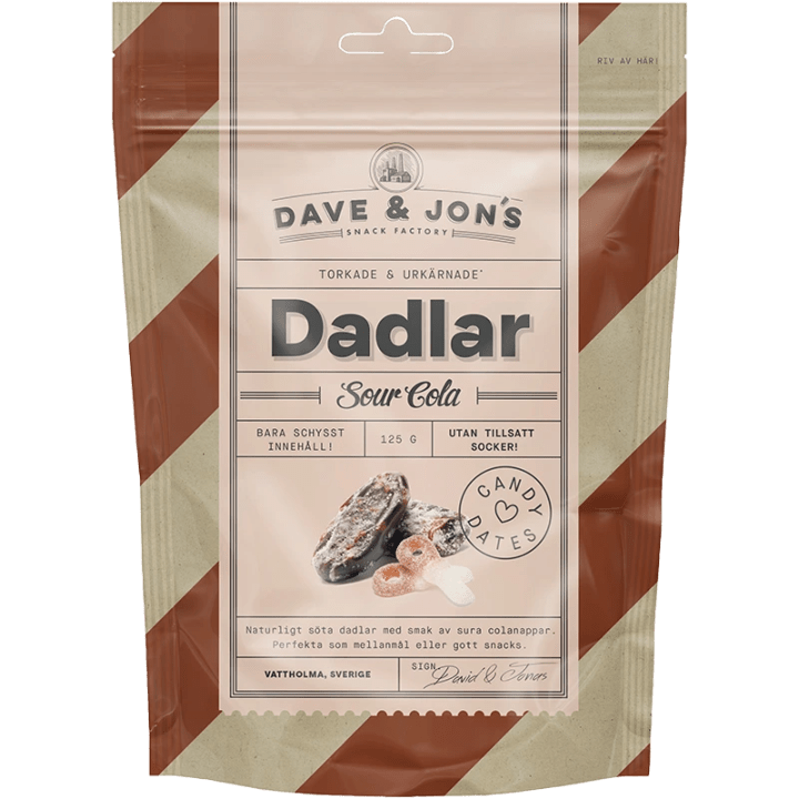 Dave & Jon's Dadlar Sour Cola 125 g Dave & Jons