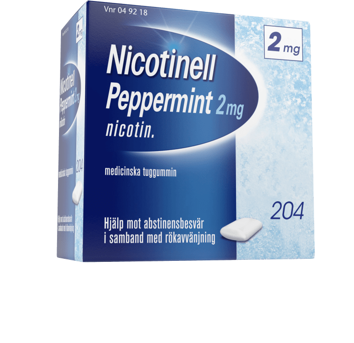 Nicotinell Peppermint Medicinskt tuggummi 2 mg 204 st Nicotinell