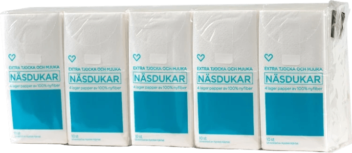 Hjärtats Pappersnäsdukar 10x10 st Hjärtats