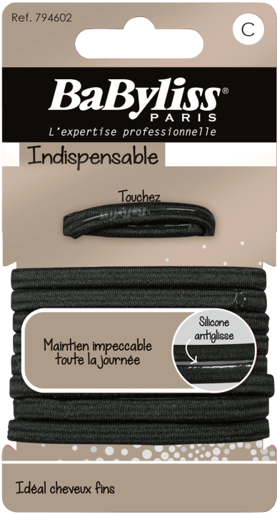 BaByliss Svart hårsnodd Anti-Glid 9 st BaByliss