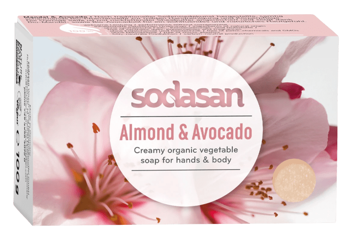 Sodasan Ekologisk Tvål Mandel & Avokado 100 g Sodasan
