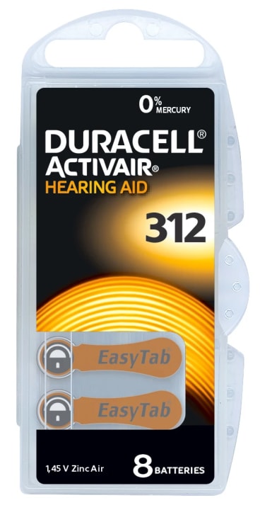 Duracell Activair batteri typ 312 8 st Duracell