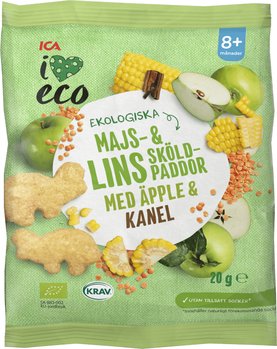 ICA I Love Eco Majs & Linssköldpaddor 20 g ICA I Love Eco