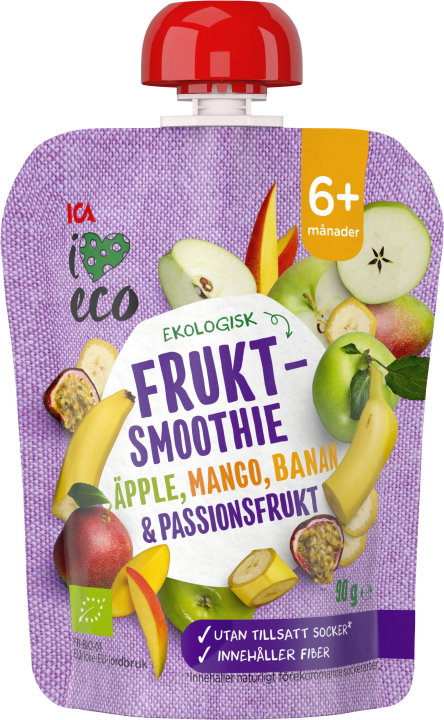ICA I Love Eco Fruktsmoothie Äpple Mango 90 g ICA I Love Eco