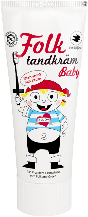 Folktandkräm Baby Utan smak och skum 50 ml Folktandkräm