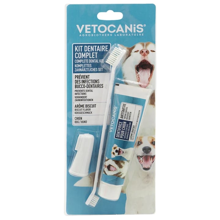 Vetocanis Tandborstset Hund 3 delar Vetocanis