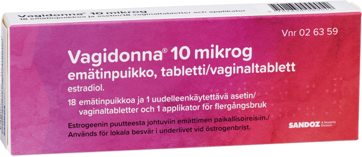 Vagidonna vaginaltablett 10 mikrog 18 st Vagidonna