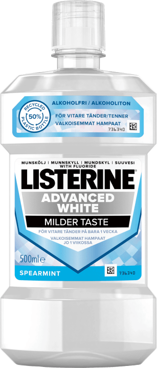 Listerine Milder Taste Advanced White Munskölj 500 ml Listerine