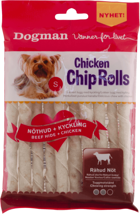 Dogman Chicken Chip Roll med Kyckling 10-pack Dogman