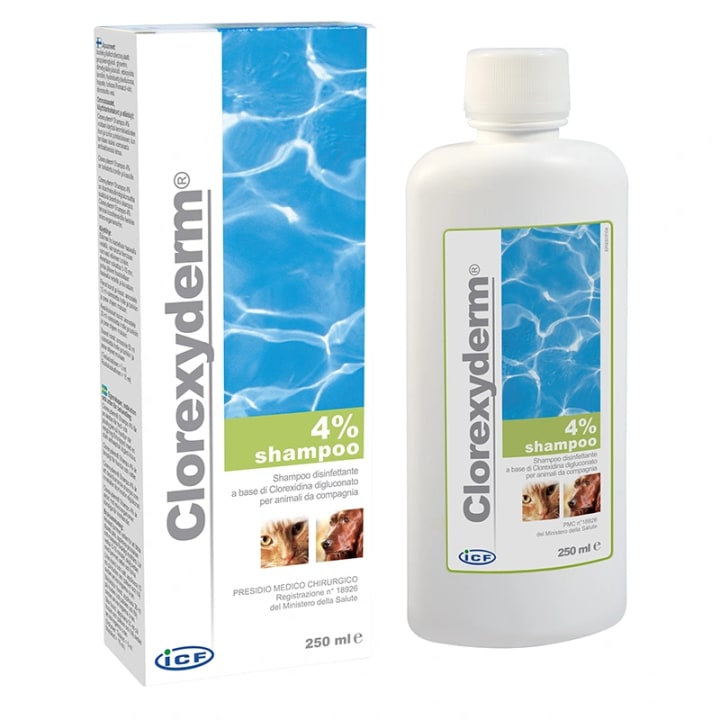 ICF Clorexyderm Shampoo 4% Koncentrerat 250 ml Icf