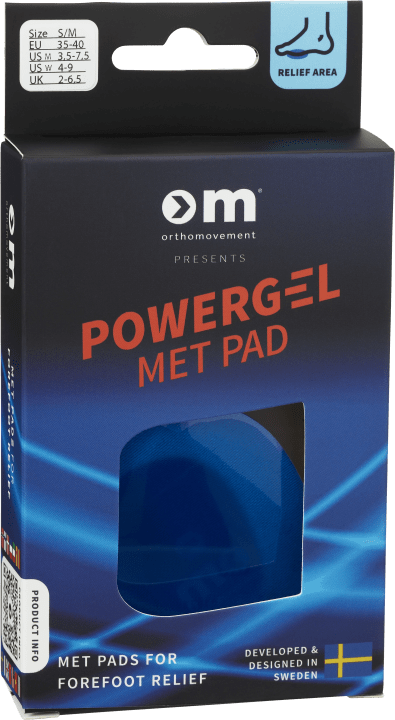 Ortho Movement Powergel Met Pad S/M Ortho Movement