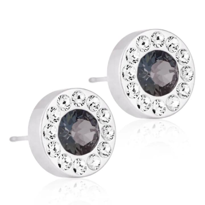 Blomdahl Örhängen Brilliance Halo Crystal Black Diamond 8 mm Blomdahl