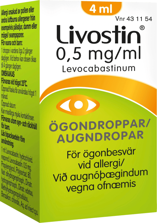 Livostin ögondroppar 0,5 mg/ml 4 ml Livostin