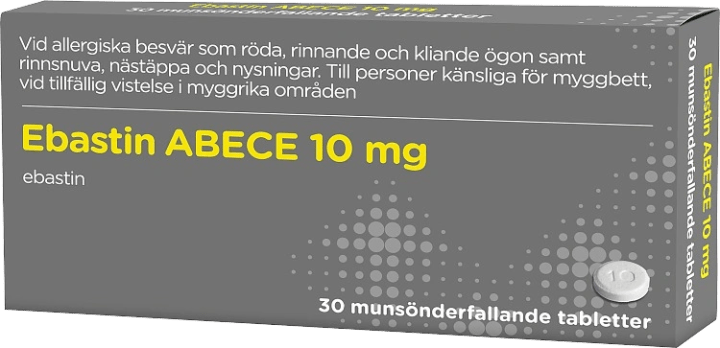 Ebastin ABECE munsönderfallande tablett 10 mg 30 st ABECE