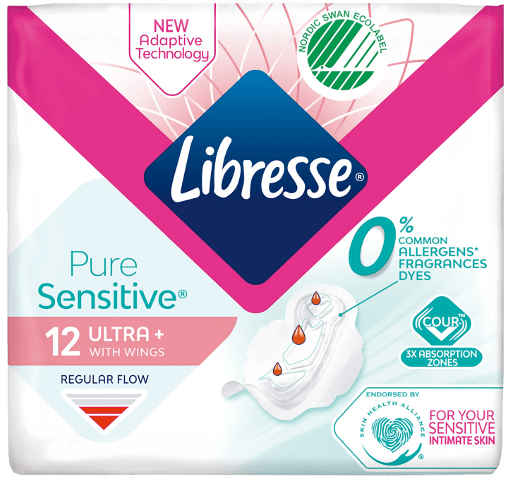 Libresse Pure Sensitive Ultra Regular Wing 12-pack Libresse