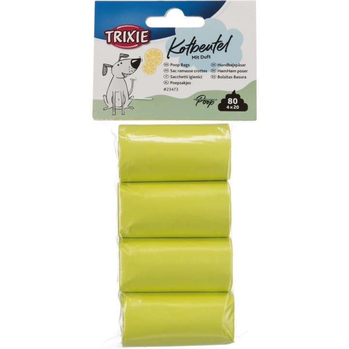 Trixie Bajspåsar Citrondoft Gul M 4 rullar x 20 st Trixie