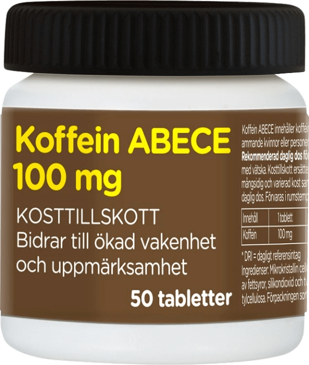 ABECE Koffein 100 mg tablett 50 st ABECE
