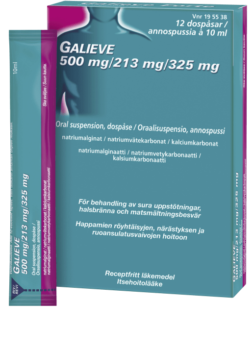 Galieve Oral suspension i dospåse 500mg/213mg/325mg Dospåse, 12st Galieve