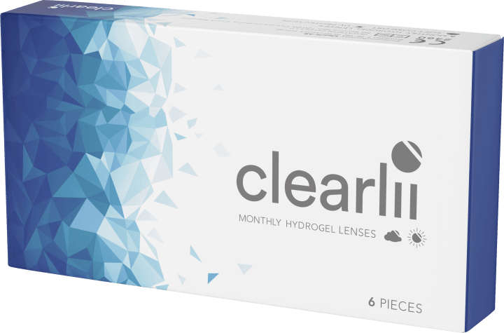 Clearlii Monthly Hydrogel Lenses månadslins 6-pack -2.50 Clearlii