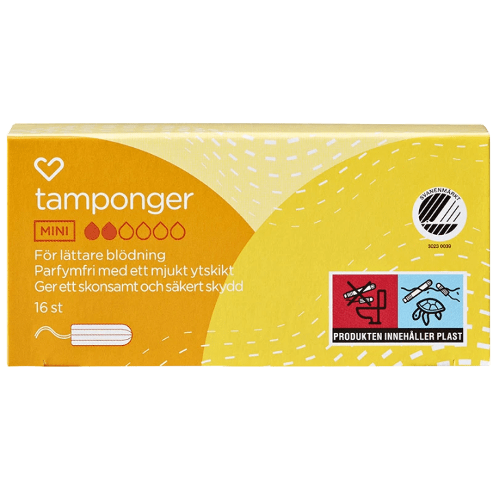 Hjärtats tamponger Mini 16st Hjärtats