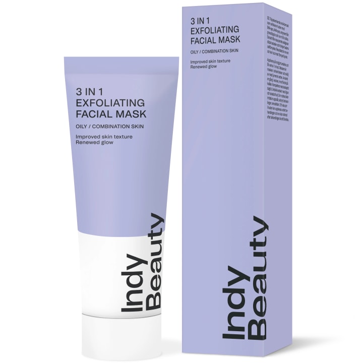 Indy Beauty 3in1 Exfoliating Facial Mask oparfymerad 75 ml Indy Beauty