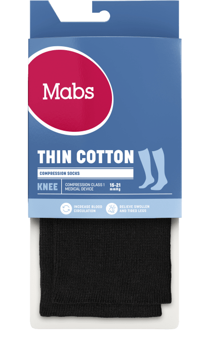 Mabs Thin Cotton Knee Black 1 par L Mabs