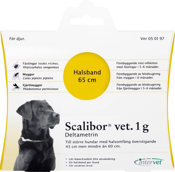 Scalibor vet. hundhalsband 1 g 60 cm Scalibor