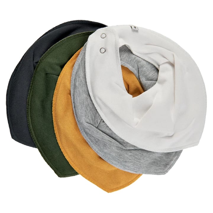 Pippi Bandana Bib Solid Marsmallow White 5-pack Pippi