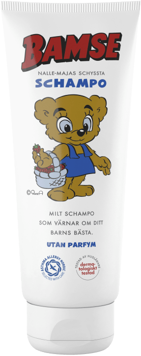 Bamse Nalle Majas Schyssta Schampoo Oparfymerad 200 ml Bamse
