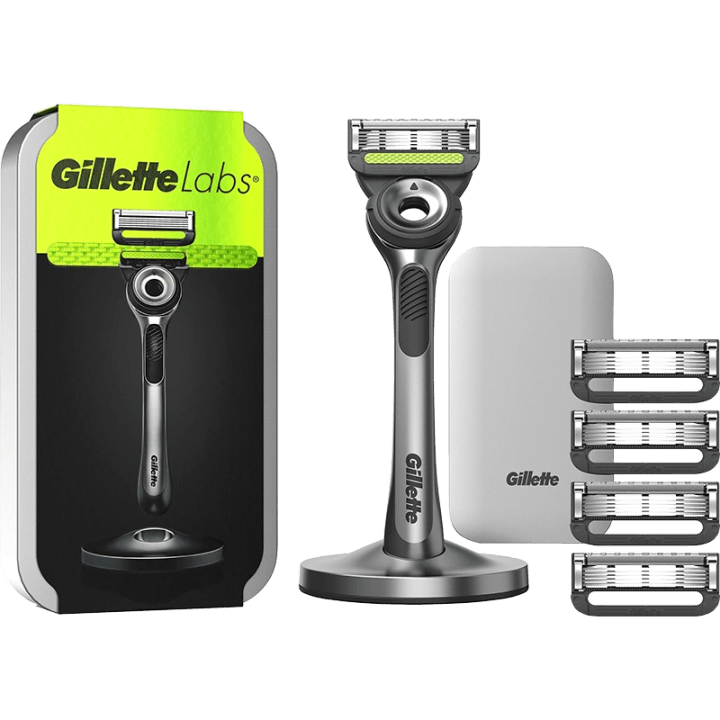 Gillette Labs Rakhyvel Exfoliating Bar&Ställ&Resefodral&5st Rakblad Gillette Labs