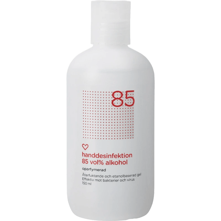 Hjärtats handdesinfektion 85% Oparfymerad 150 ml Hjärtats