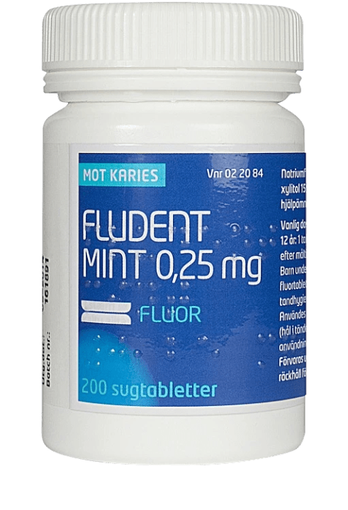 Fludent mint sugtablett 0,25 mg 200 st Fludent