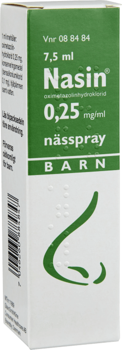 Nasin nässpray 0,25 mg/ml 7,5 ml Nasin