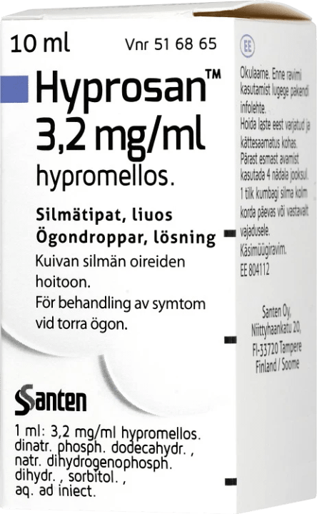 Hyprosan ögondroppar lösning 3,2 mg/ml 10 ml Hyprosan