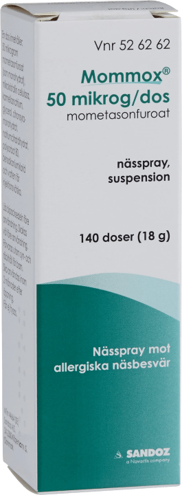 Mommox nässpray 50 µg/dos 140 doser Mommox