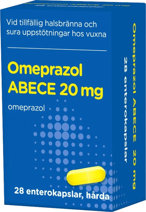Omeprazol ABECE Enterokapsel hård 20 mg 28 st burk ABECE
