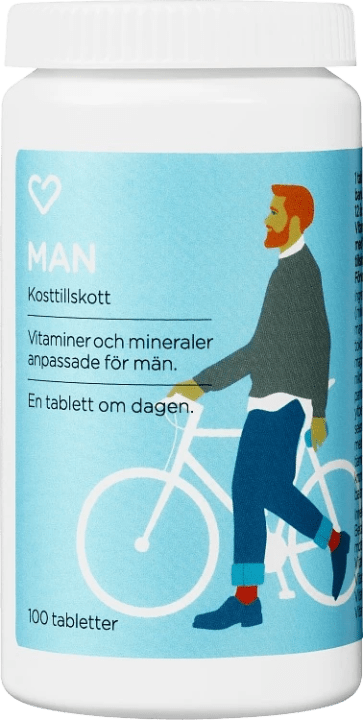 Hjärtats Multivitamin Man 100 st Hjärtats