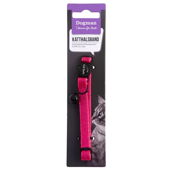 Dogman Katthalsband Glitter Rosa Dogman