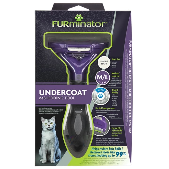 FURminator Undercoat DeShedding Tool Katt Korthårig M/L FURminator