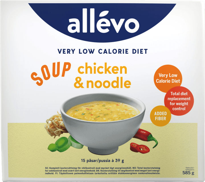 Allévo VLCD Soup Chicken & Noodle 15 portioner Allévo