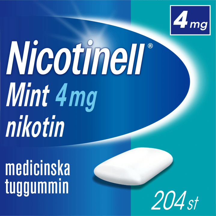 Nicotinell Mint medicinskt tuggummi 4 mg 204 st Nicotinell
