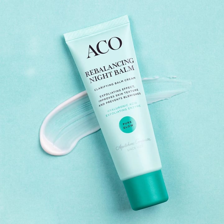 ACO Face Pure Glow Rebalance Night Balm Parfymerad 50 ml ACO