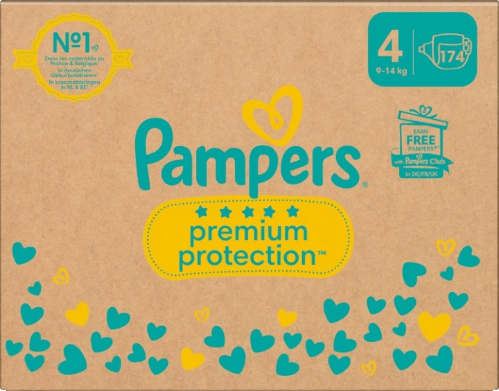 Pampers Premium Protection S4 9-14kg 174st Pampers