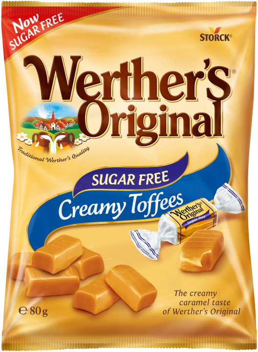 Werthers Original Creamy Toffees Sockerfri 80g Werther'S